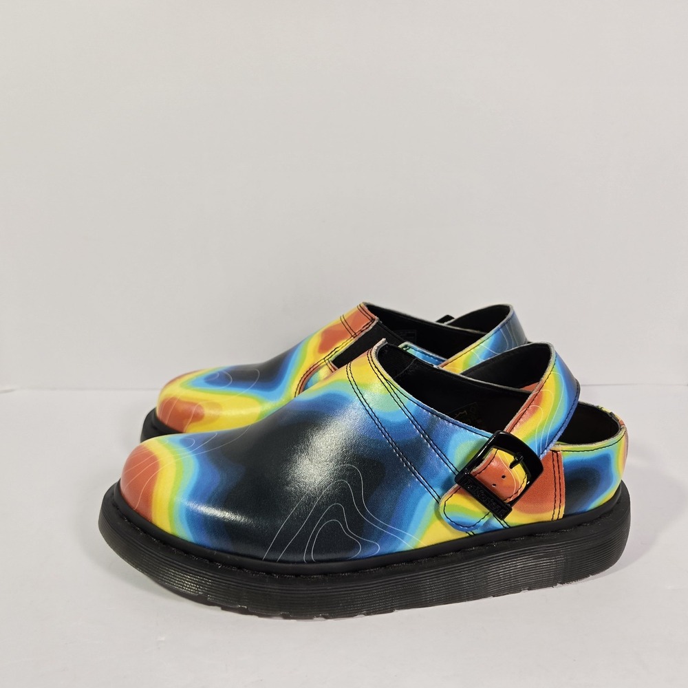 Dr Martens Isham Genix Nappa Reclaimed Thermal Map Leather Slingback Mule M9/W10